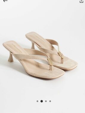 Threadbare Suede Thong Kitten Heel Sandals